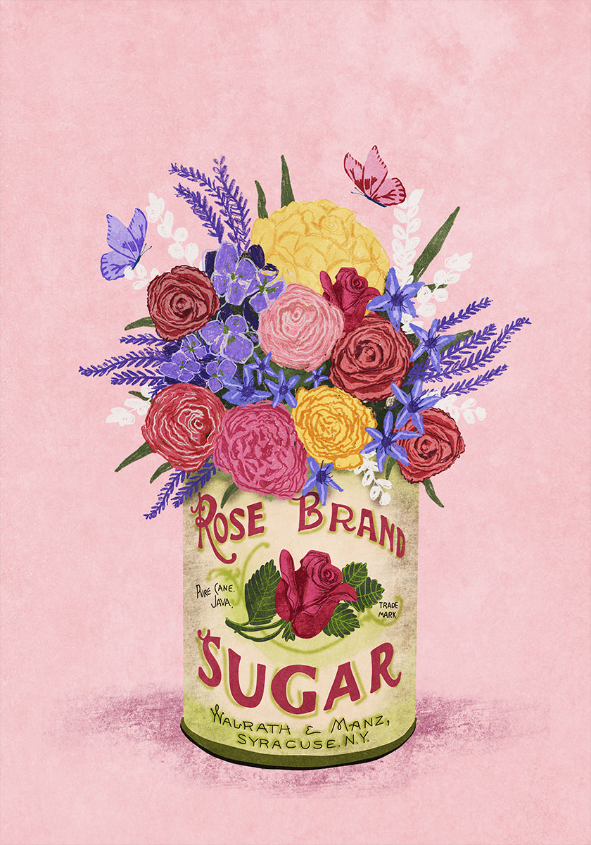 Flowers In a vintage Can  Plakat - Posterbox