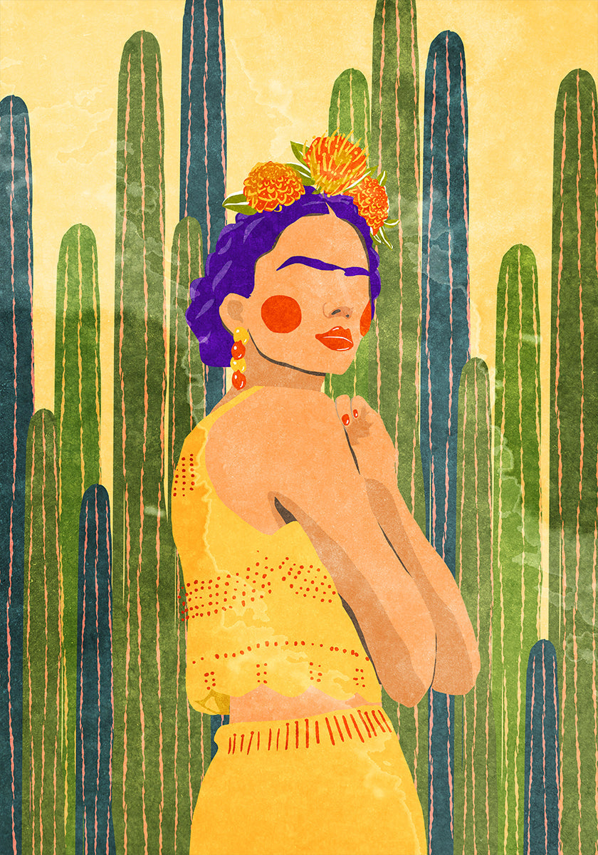 Frida and cacti - Posterbox