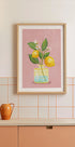 Lemon Bunch In Vase Plakat - Posterbox