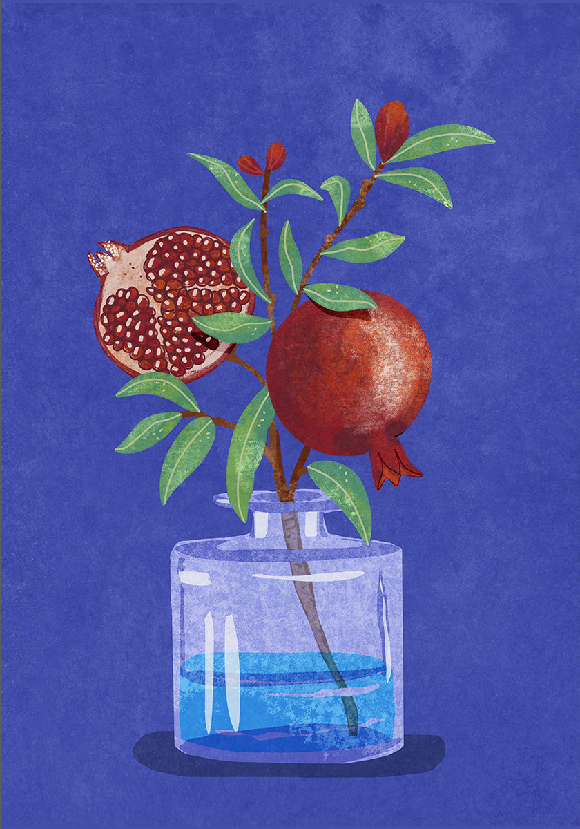 pomegranate in Vase - Posterbox