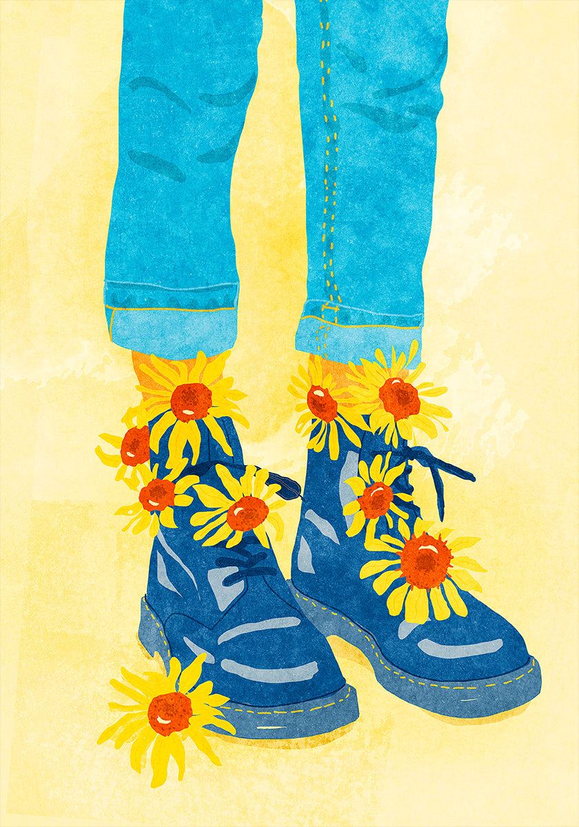 Sunflower Walk Plakat - Posterbox