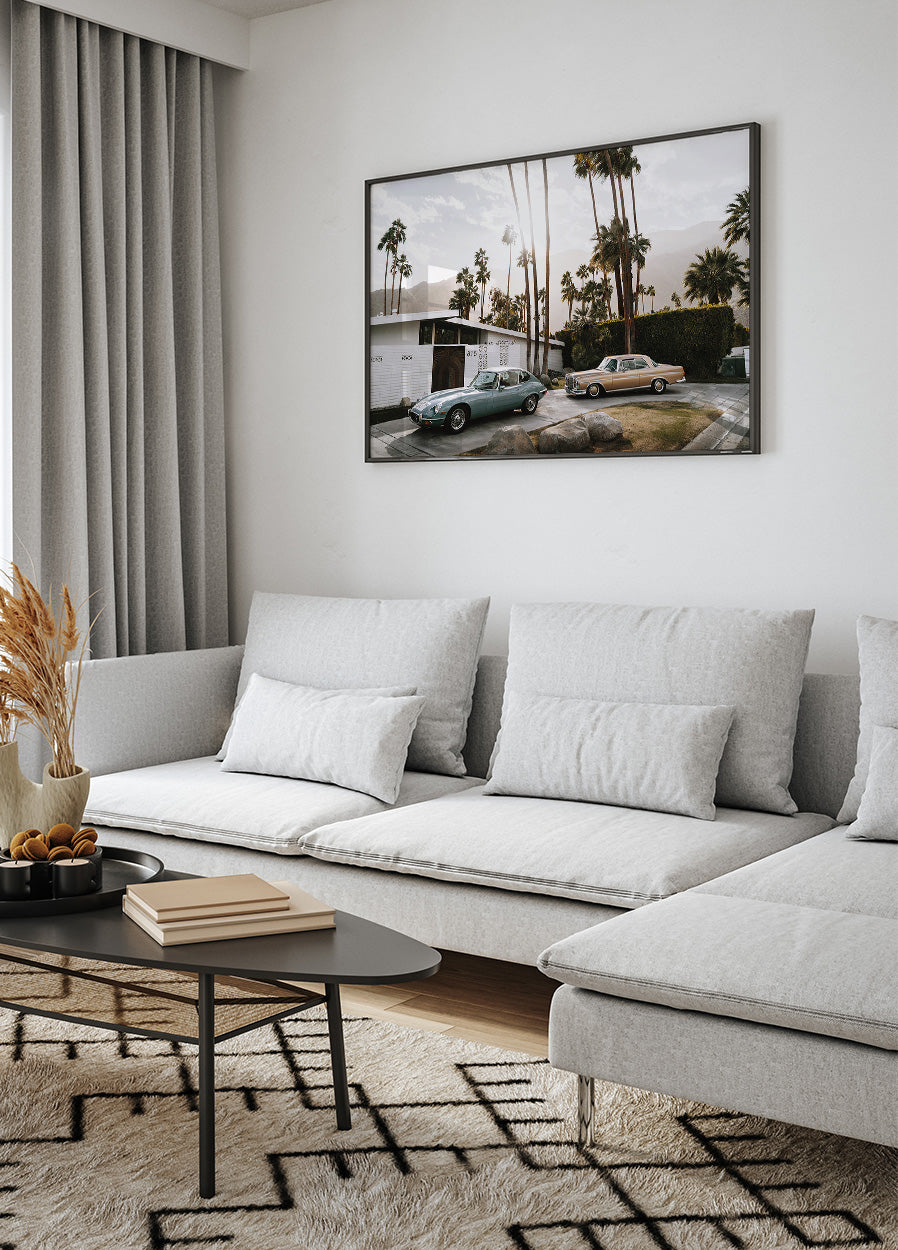 Retro Cars in Palm Springs Plakat - Posterbox.dk