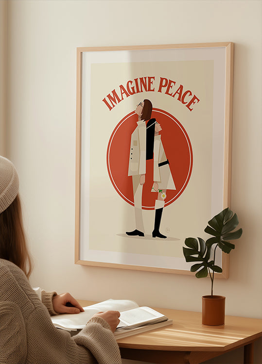 Imagine Peace Minimalist Plakat - Posterbox
