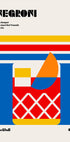 Negroni Bauhaus Cocktail Plakat - Posterbox