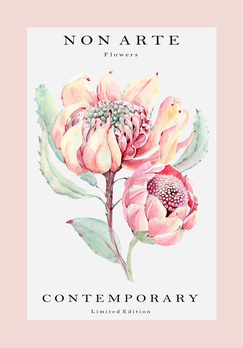 Non Arte rose flower Plakat - Posterbox