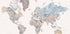 Mahler highly detailed world map with cities Plakat - Posterbox