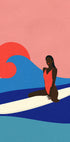 Girl On a Surfboard Plakat - Posterbox