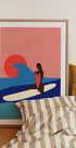 Girl On a Surfboard Plakat - Posterbox