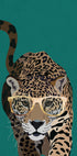 Curious green leopard Plakat - Posterbox