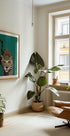 Curious green leopard Plakat - Posterbox