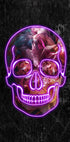 Neon Halloween Skull Plakat - Posterbox