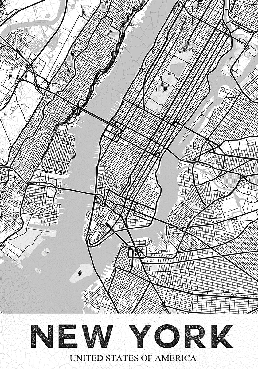 New York White Plakat - Posterbox