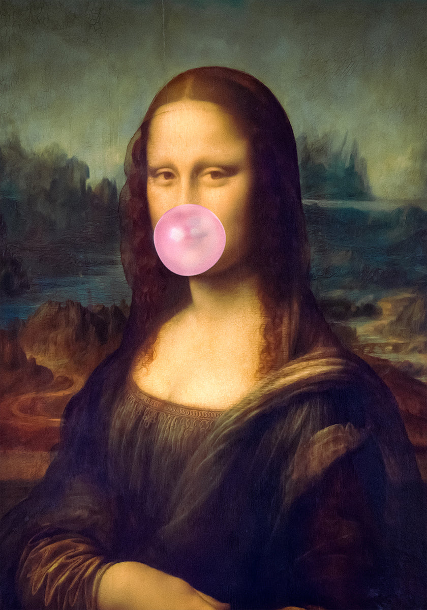 Mona Lisa Bubble Gum Plakat - Posterbox