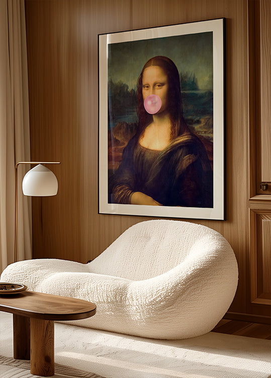 Mona Lisa Bubble Gum Plakat - Posterbox