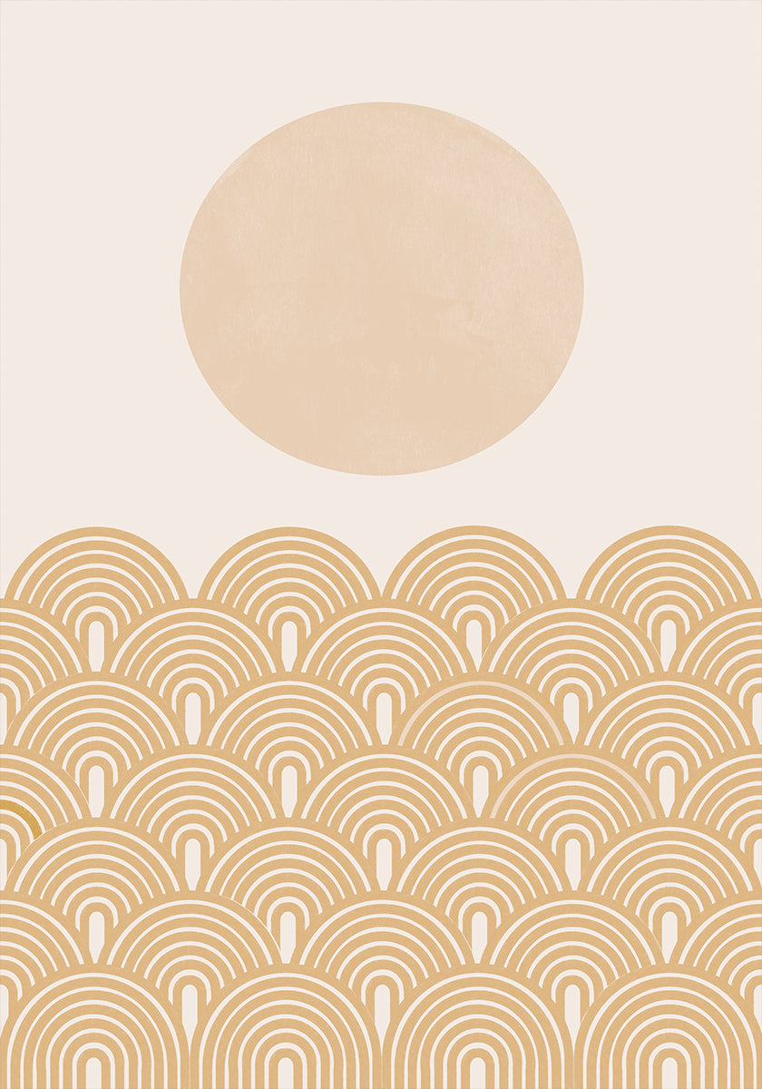 Golden Sun Waves - Posterbox