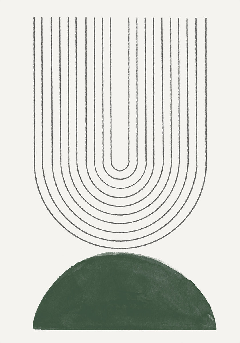 Green Mid Century Modern No.5 - Posterbox