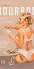 Bourbon Babe Vol 16 Vintage Vodka Martini Pin Up Girl Plakat - Posterbox
