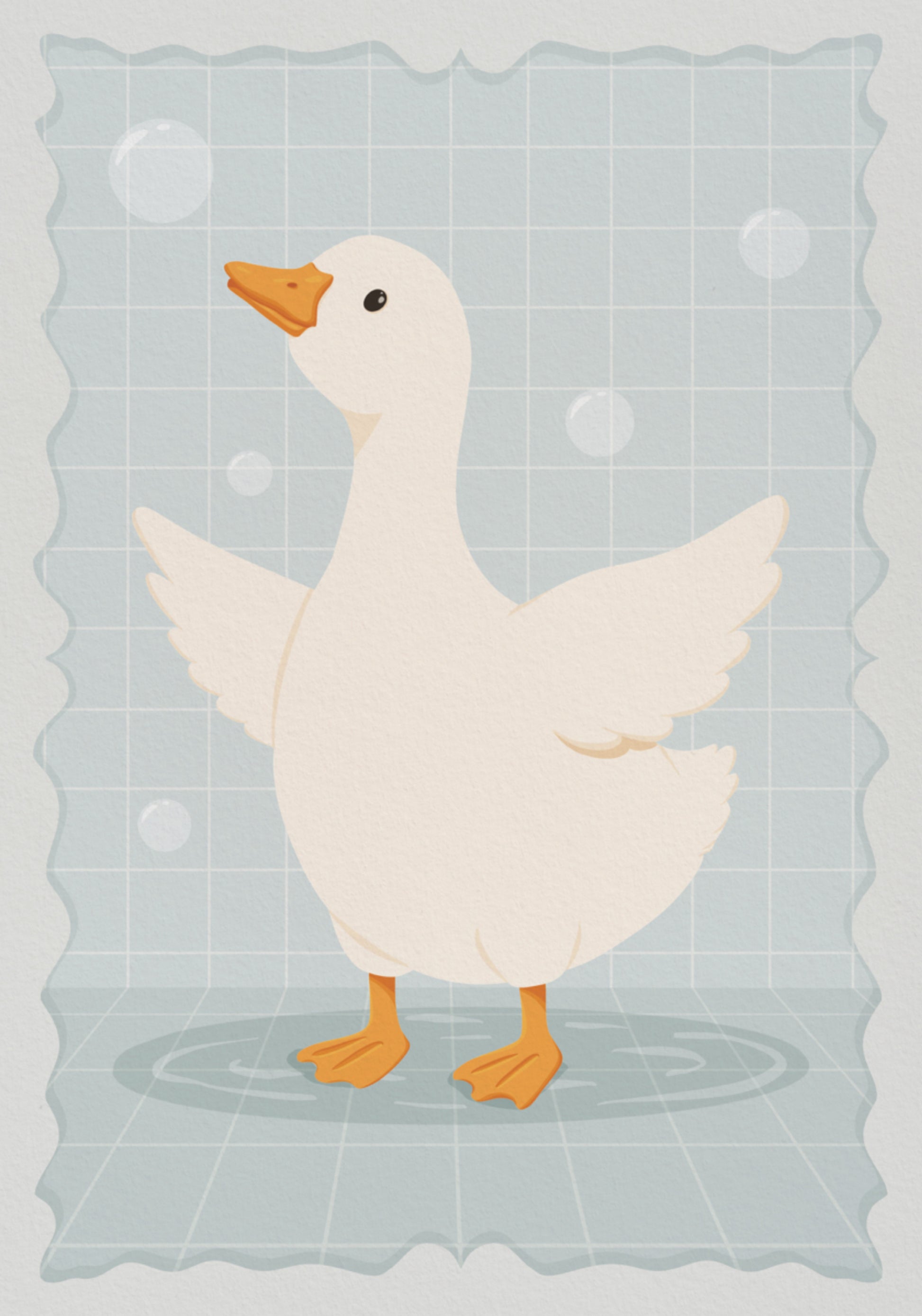 Cute Bathtime Goose