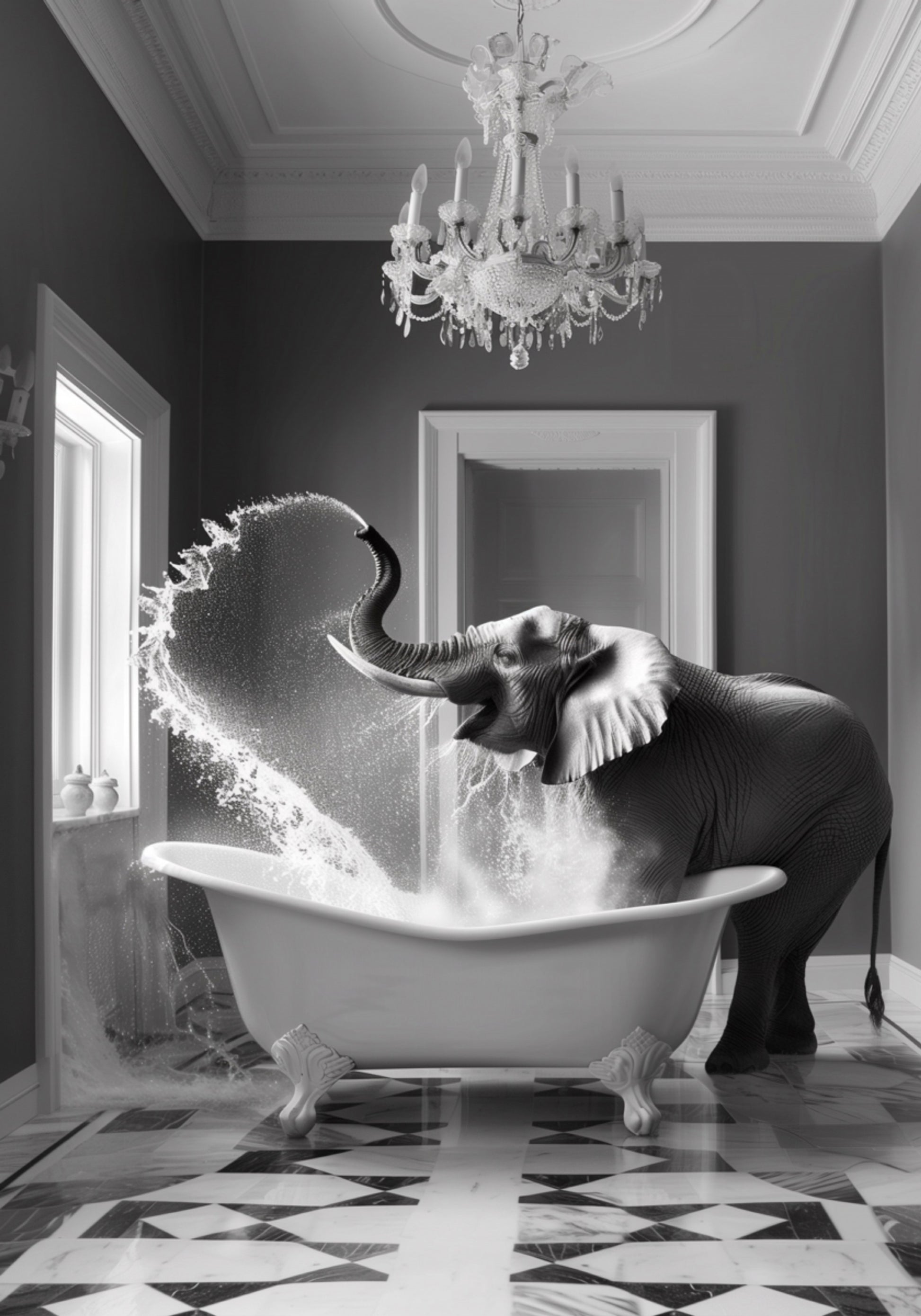 Playful Elephant Bath