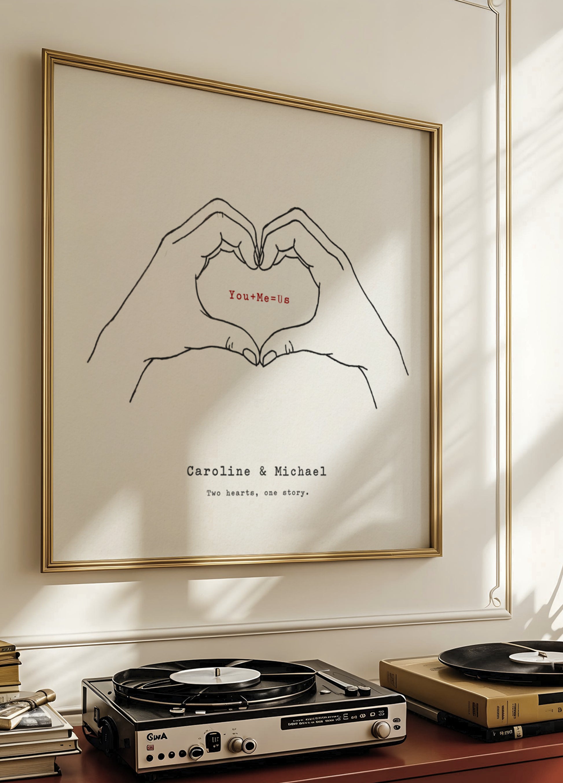 Minimalt Love Hænder Kunst