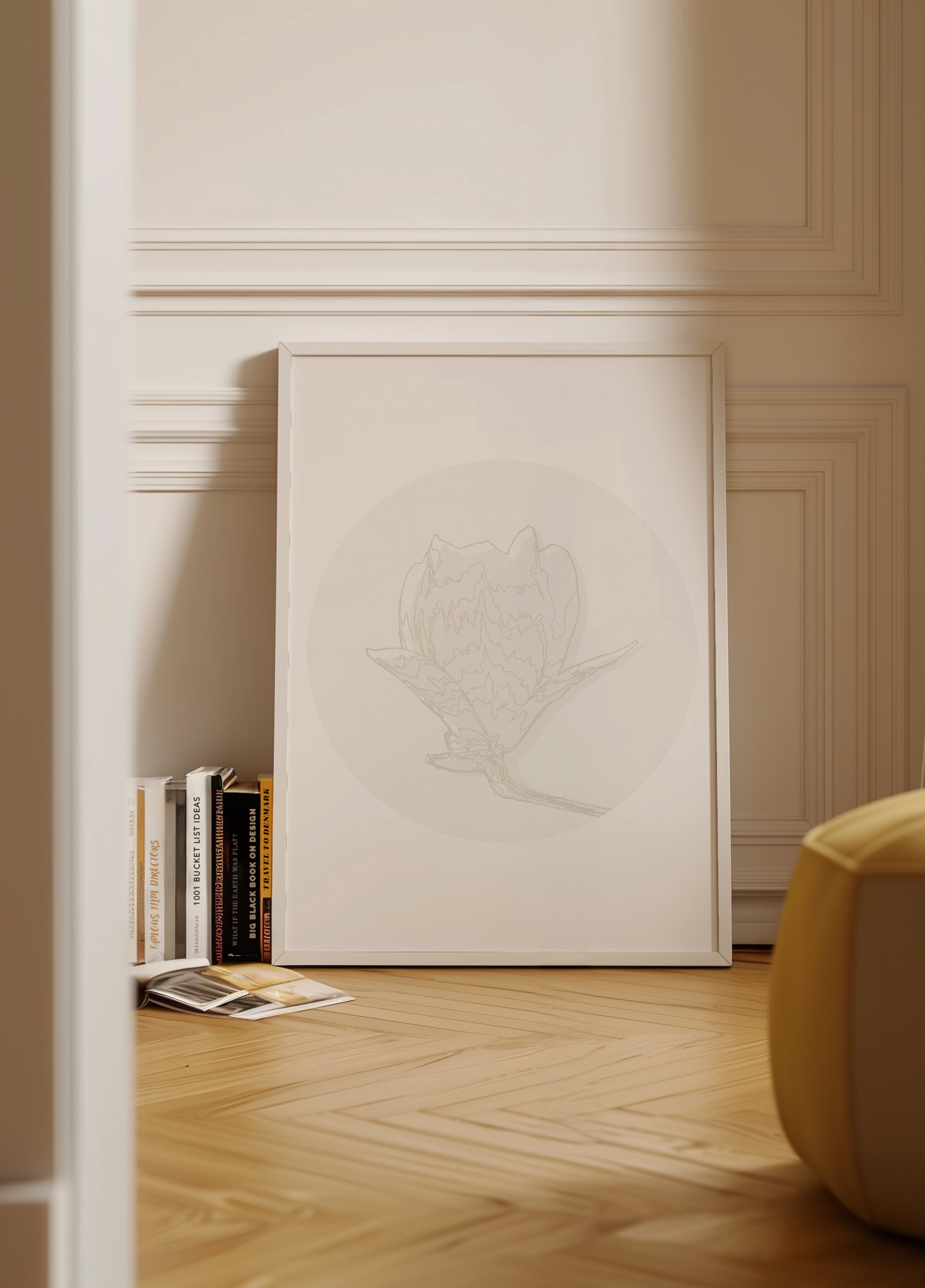Delicate Floral Outline