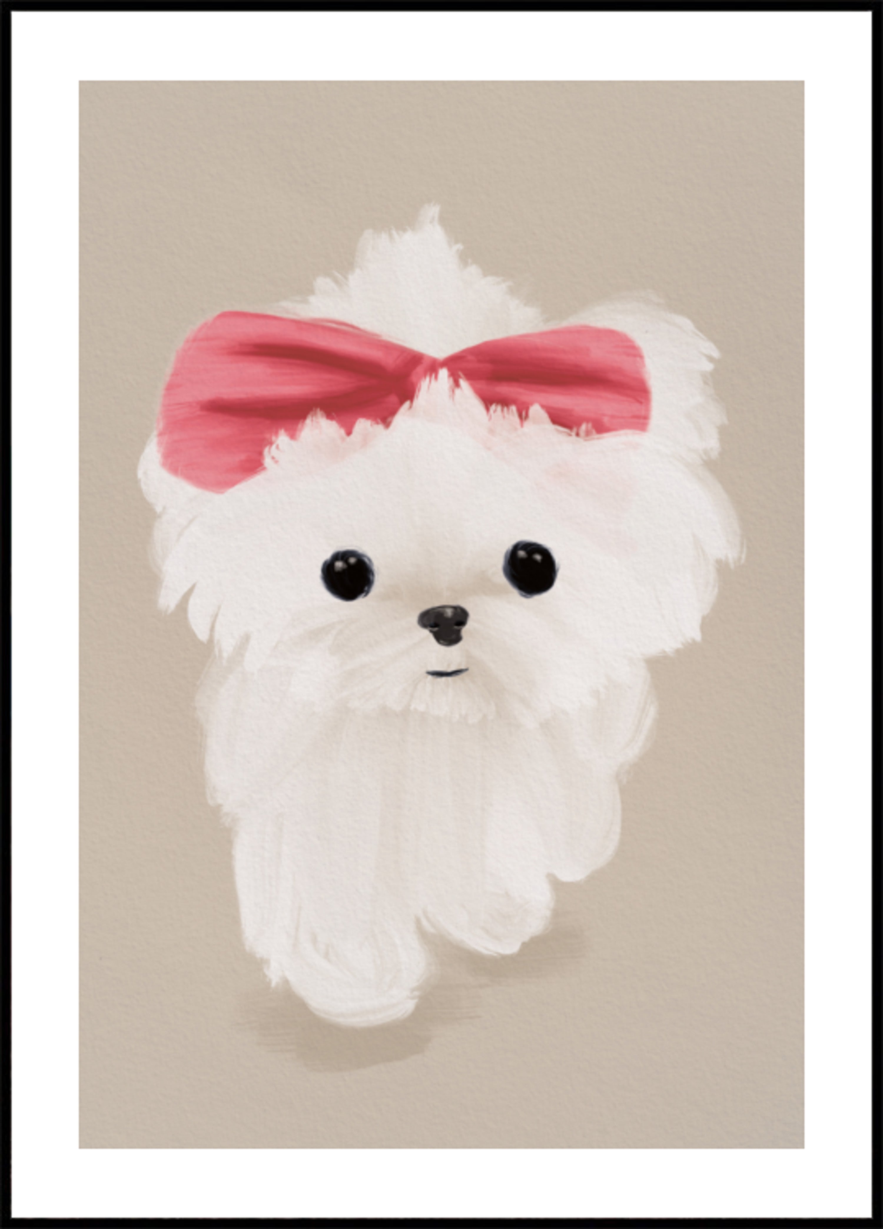 Sweet Puppy With Bow