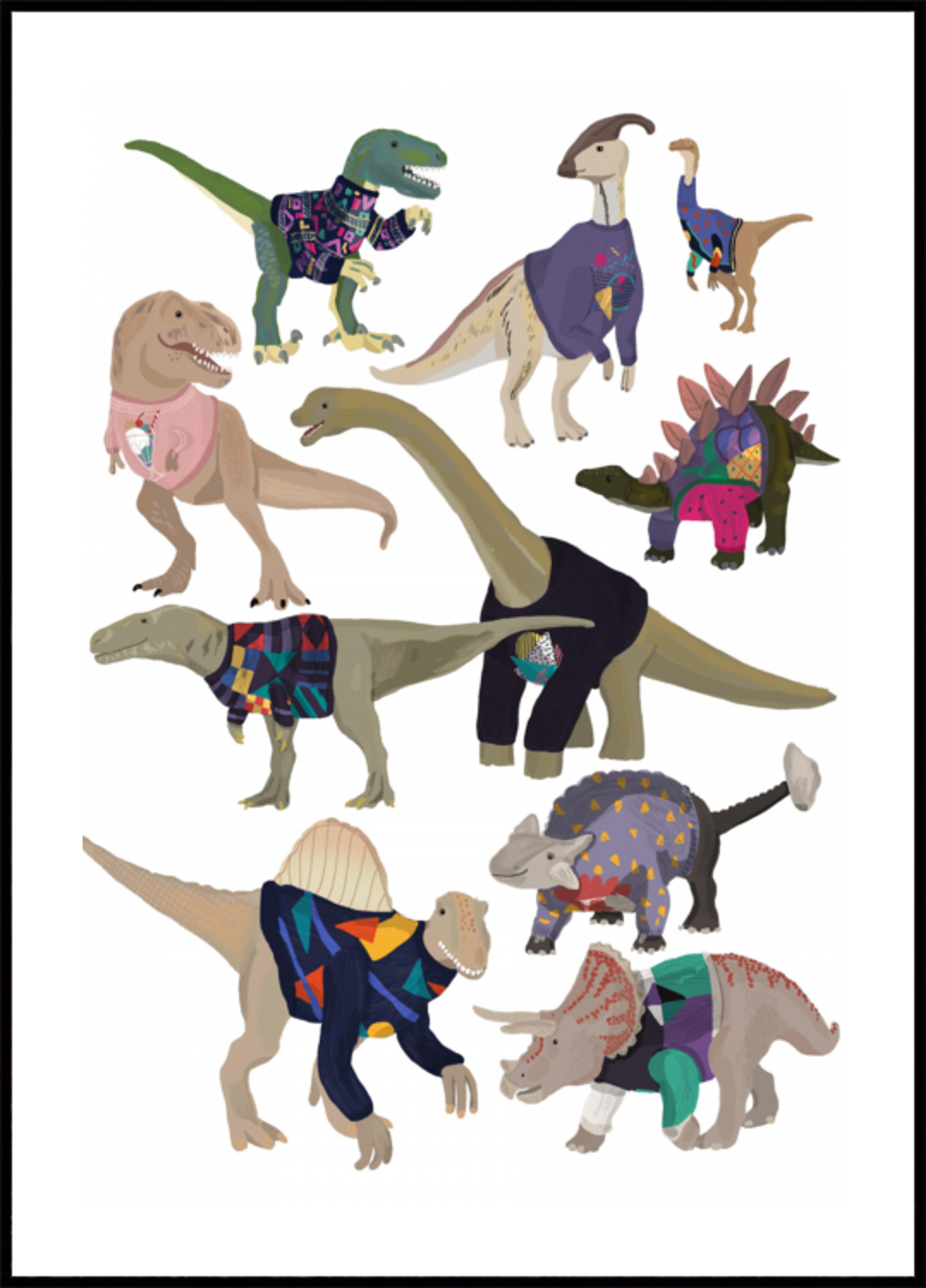 Whimsical Dinosaur Sweaters
