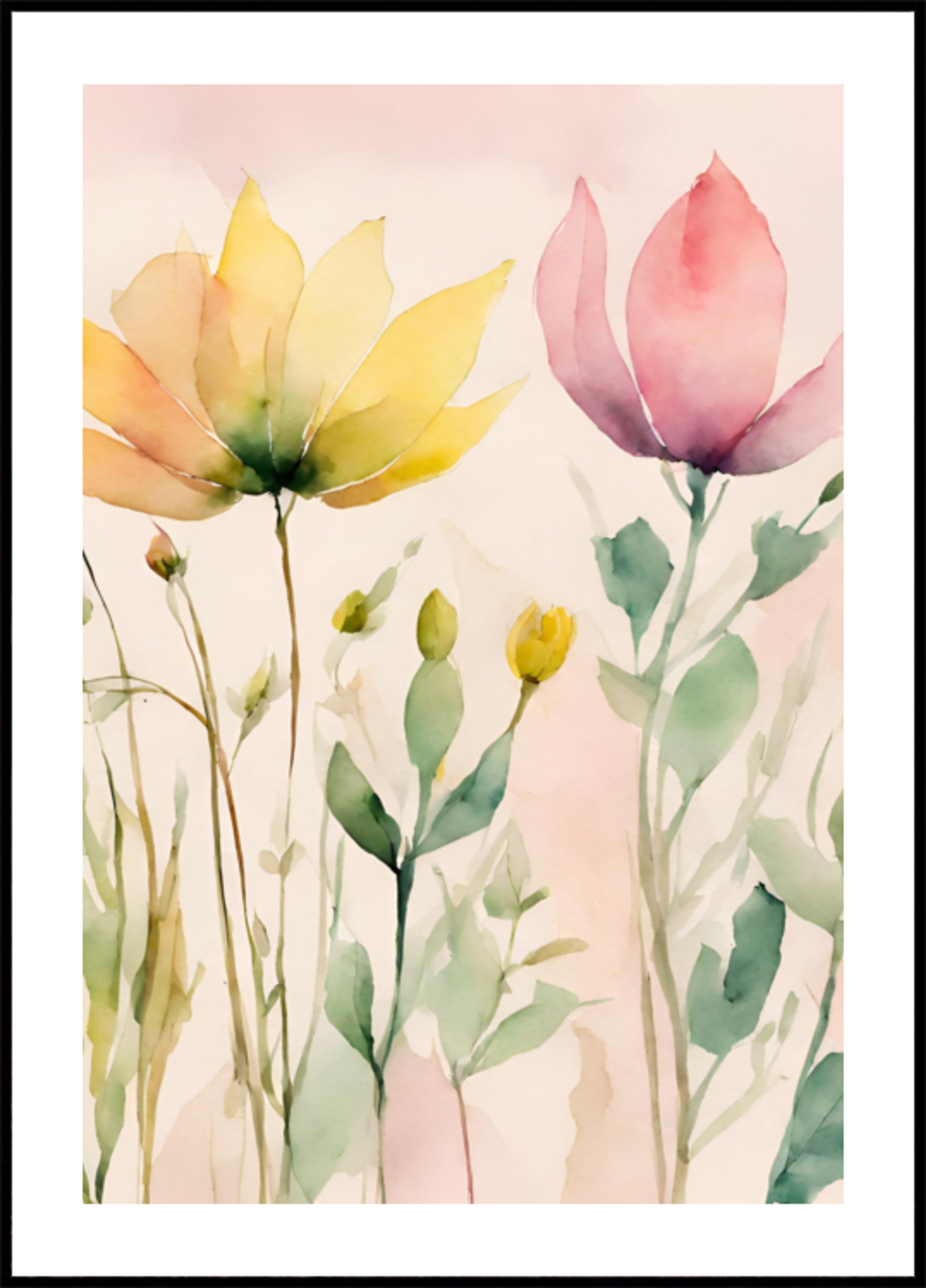 Soft Watercolor Flowers