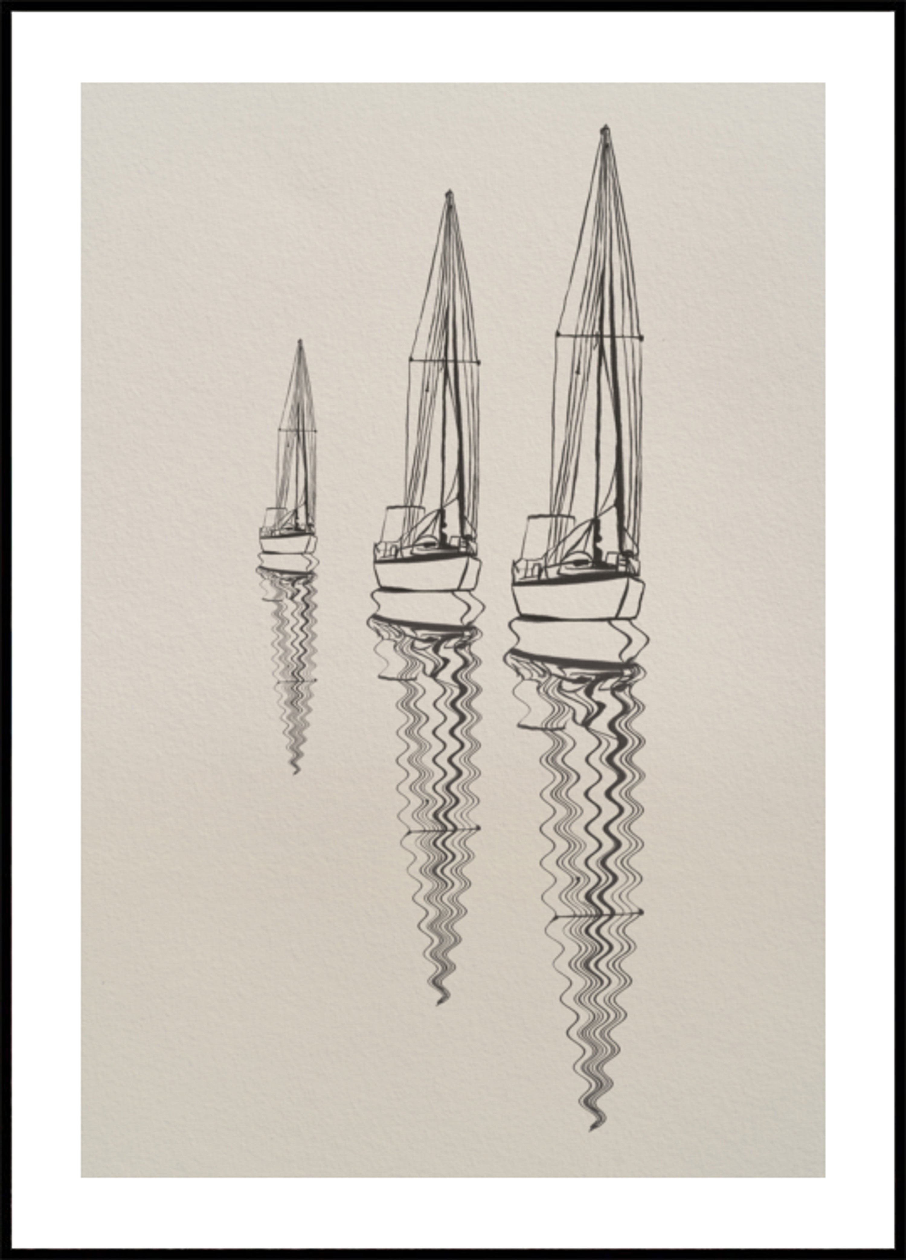 Serene Sailboat Reflections
