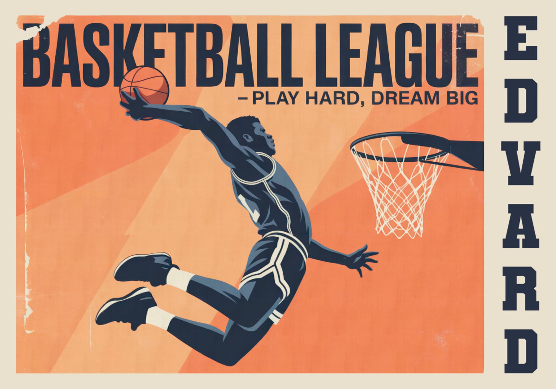 Vintage basketball kampplakat
