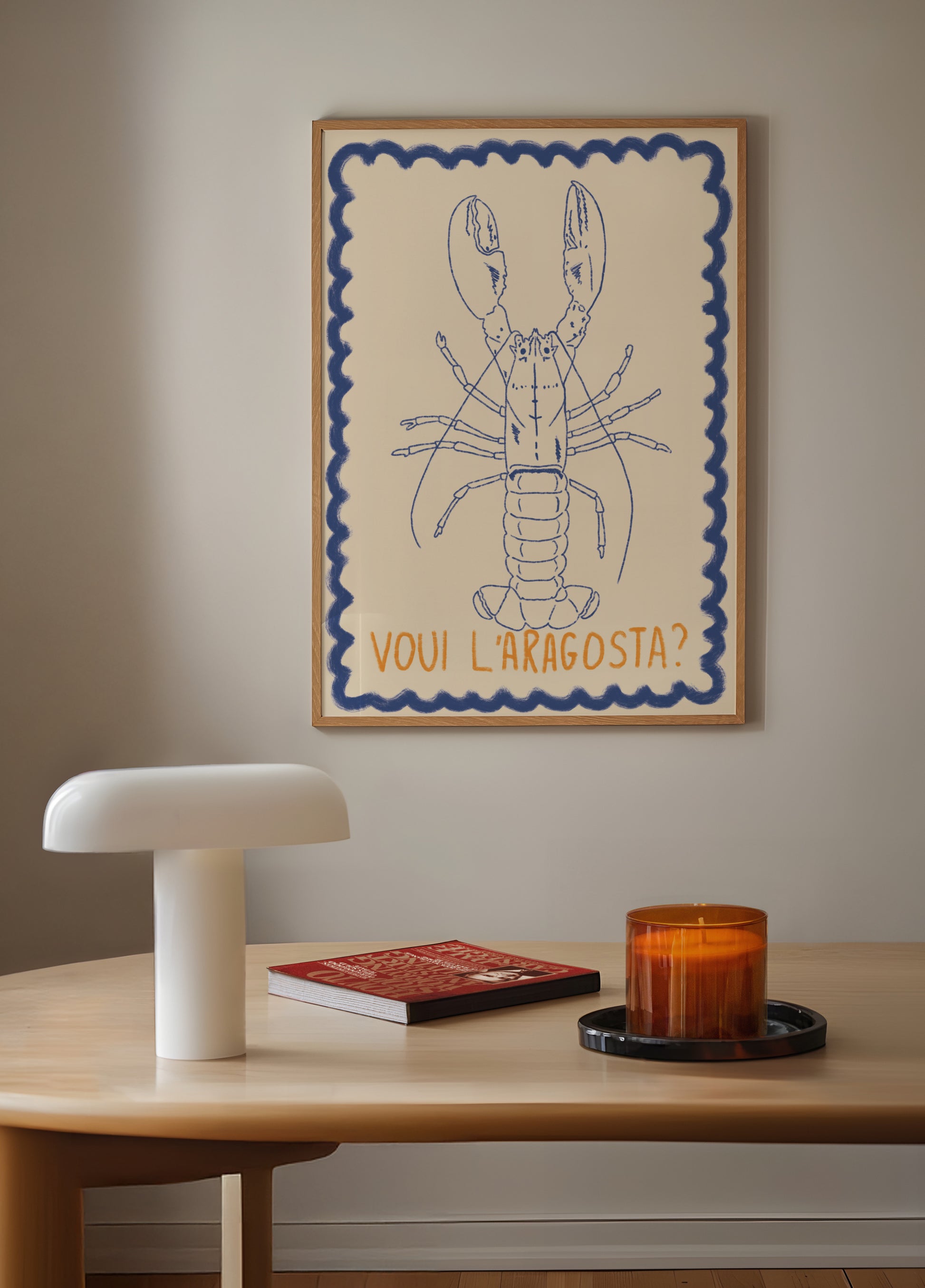 Italian Lobster Drawing