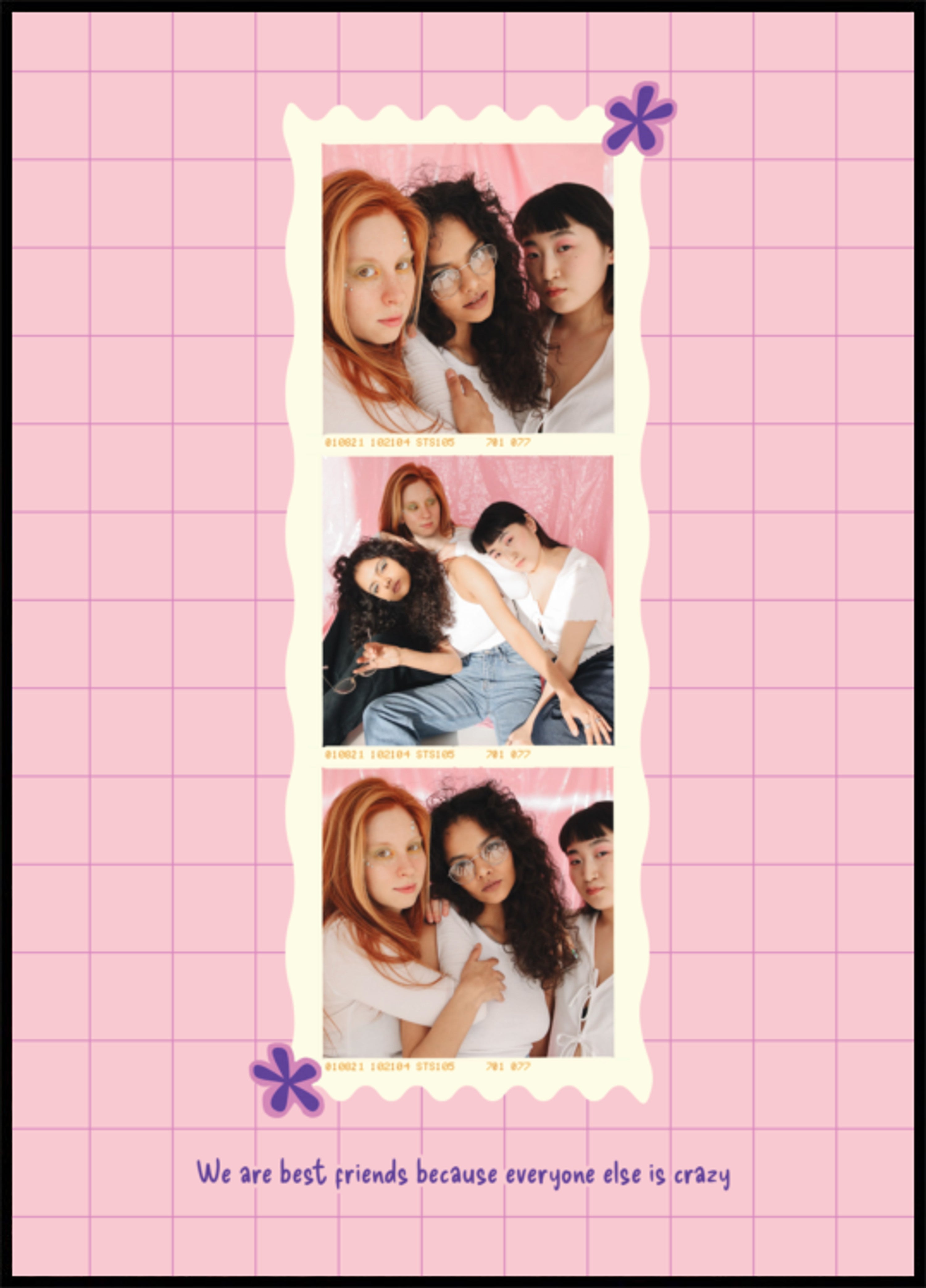 Pink Polaroid Strip Personal Test