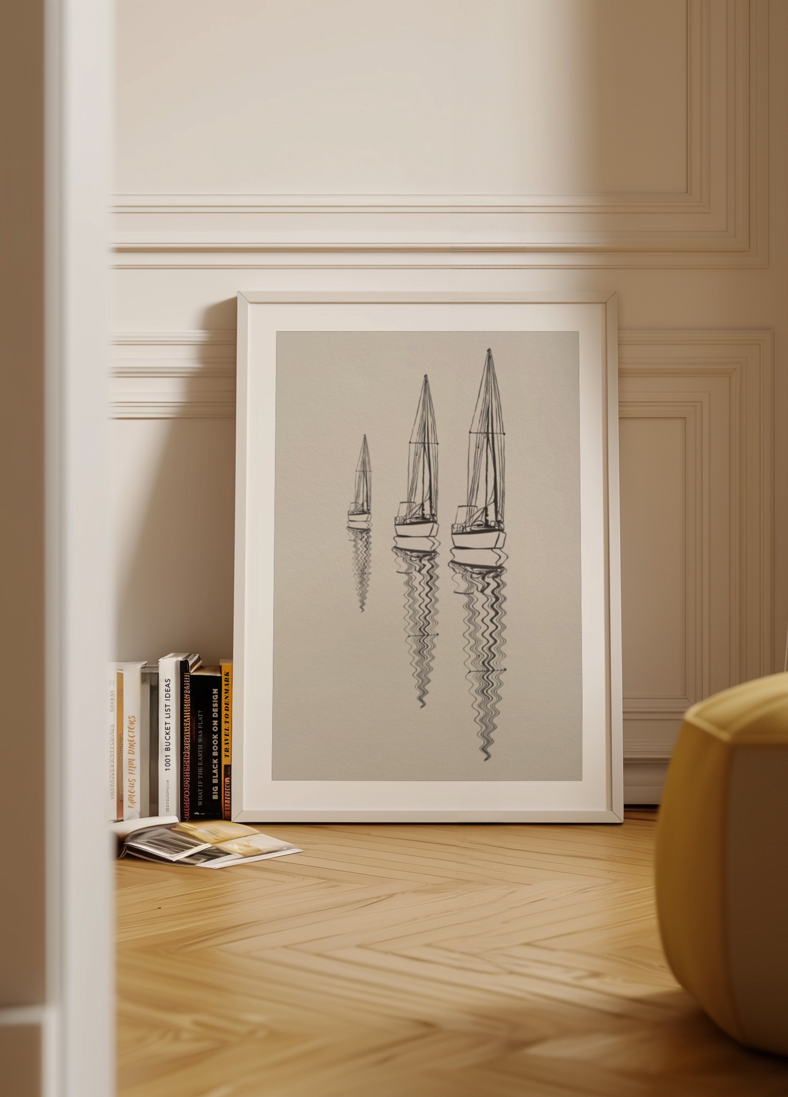 Serene Sailboat Reflections