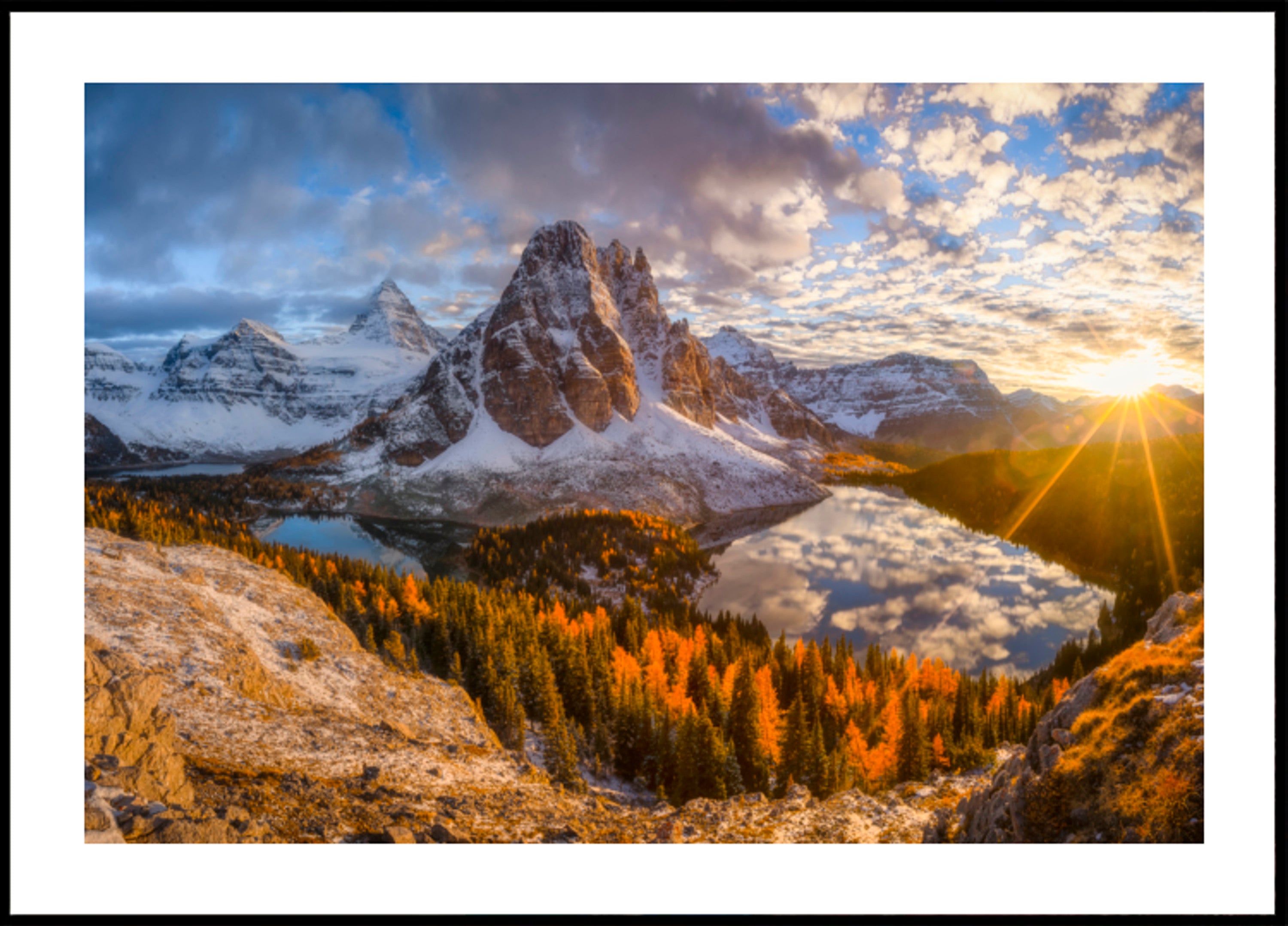 Golden Mountain Lake Sunrise