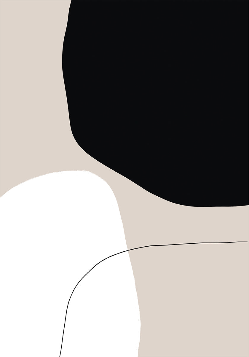 Monochrome Shapes Plakat - Posterbox