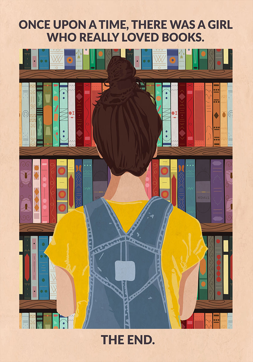 Book Girl (brunette) Plakat - Posterbox