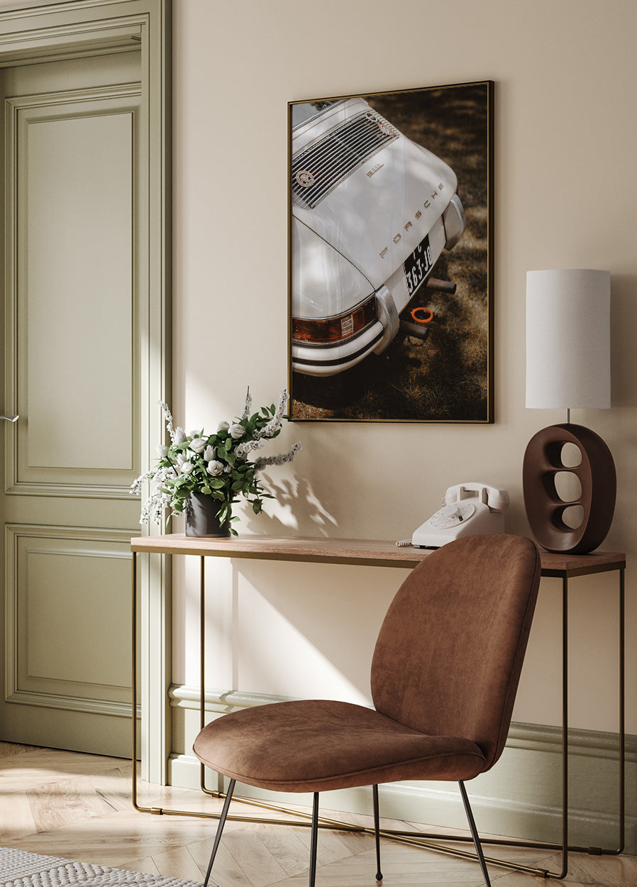 White Porsche 911 Plakat - Posterbox.dk